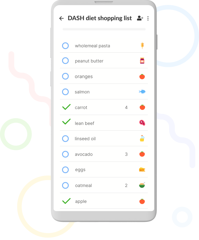 dash diet shopping list mockup 2